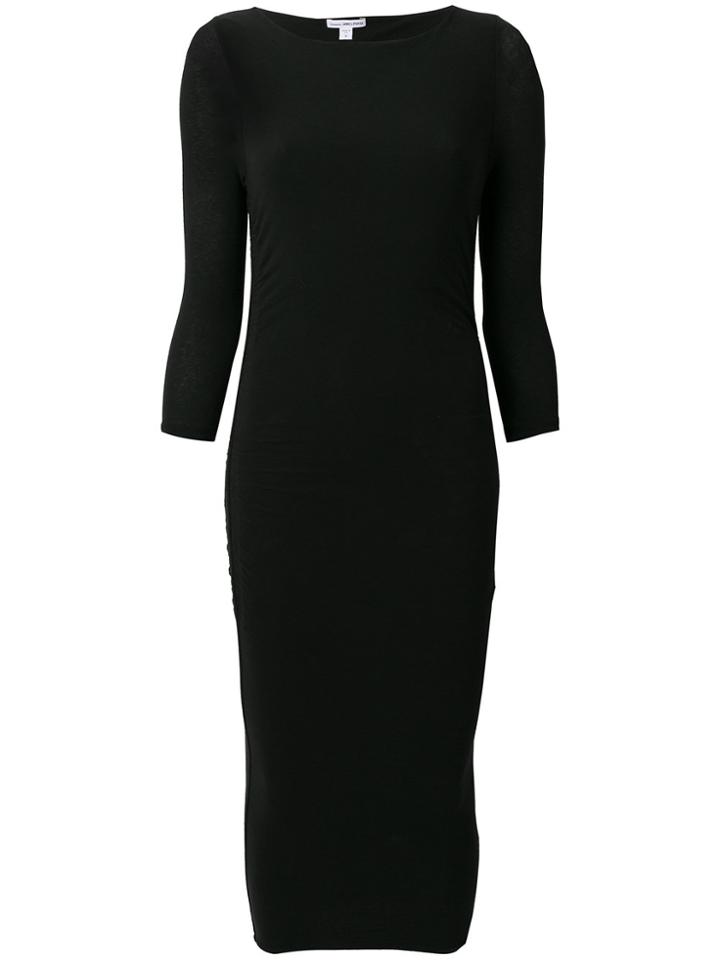 James Perse Shirred Front Dress - Black