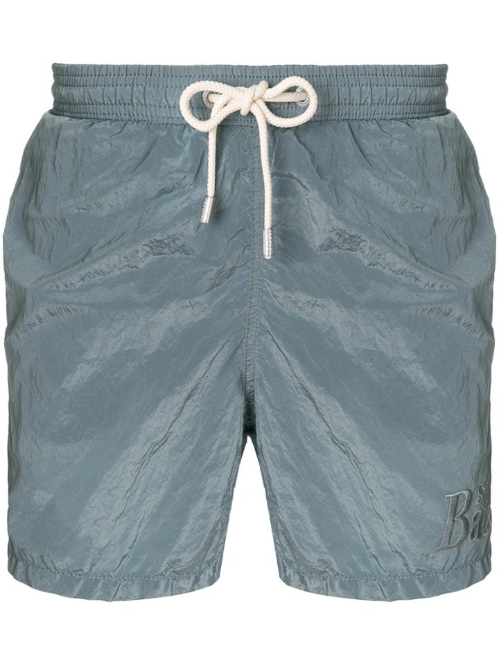 Mc2 Saint Barth Crease Effect Swim Shorts - Blue