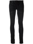 Off-white - Embroidered Skinny Trousers - Women - Cotton/spandex/elastane - 25, Black, Cotton/spandex/elastane