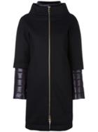 Herno Oversized Coat, Women's, Size: 38, Black, Virgin Wool/polyurethane/spandex/elastane/polyester