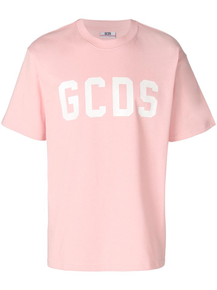 Gcds Logo Print T-shirt - Pink & Purple