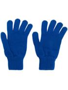 Paul Smith Ribbed Cuff Gloves - Blue
