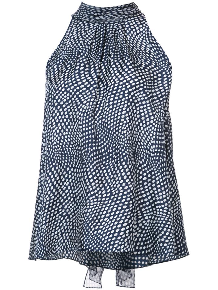 Dvf Diane Von Furstenberg Easton Dot Blouse - White