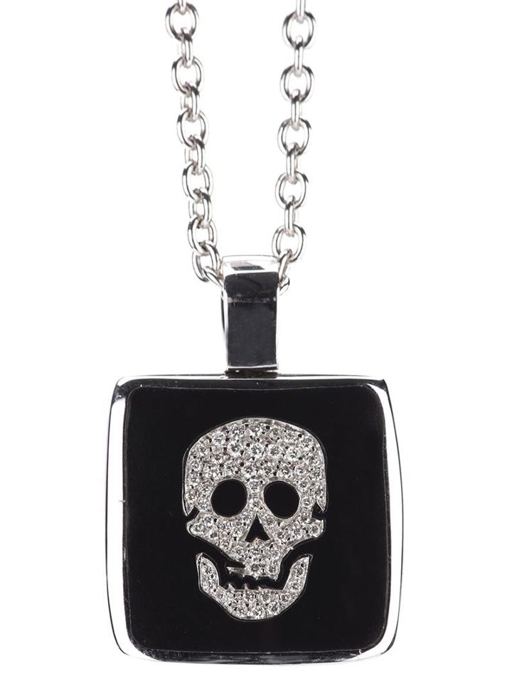 Gavello Skull Pendant Necklace, Adult Unisex, Metallic
