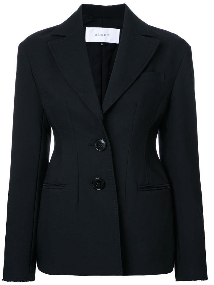 Le Ciel Bleu Tailored Jacket, Women's, Size: 36, Black, Cotton/polyester