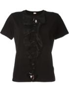 Giamba Embellished T-shirt, Women's, Size: 44, Black, Cotton/polyester