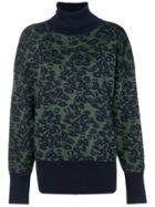 Sonia Rykiel Lips Lurex Turtleneck Sweater - Green