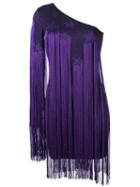 Roberto Cavalli 'star' Motif Fringed Dress