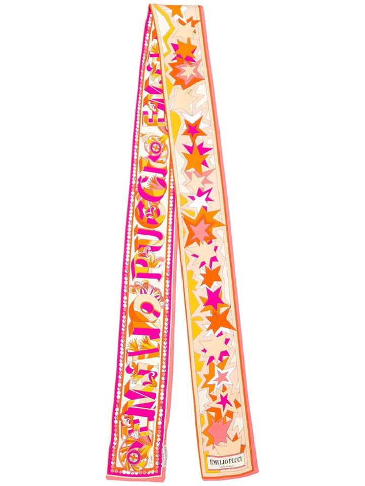 Emilio Pucci Star Printed Scarf - Yellow & Orange
