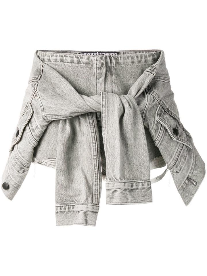 Alexander Wang Denim Jacket-skirt - Grey