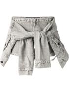 Alexander Wang Denim Jacket-skirt - Grey