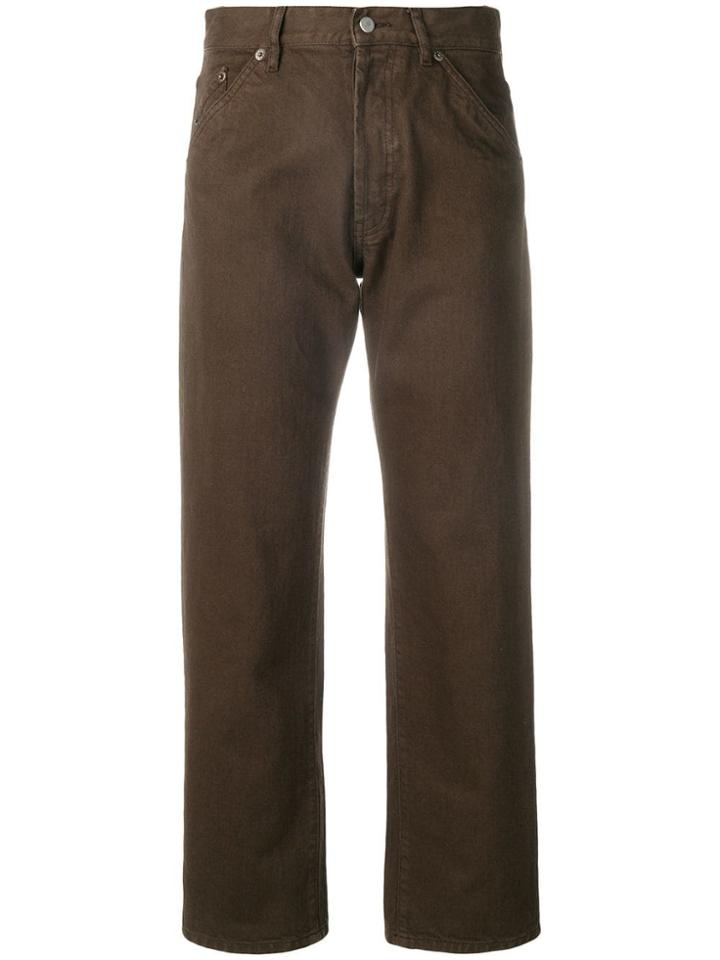 Jacquemus Straight-leg Cropped Jeans - Brown