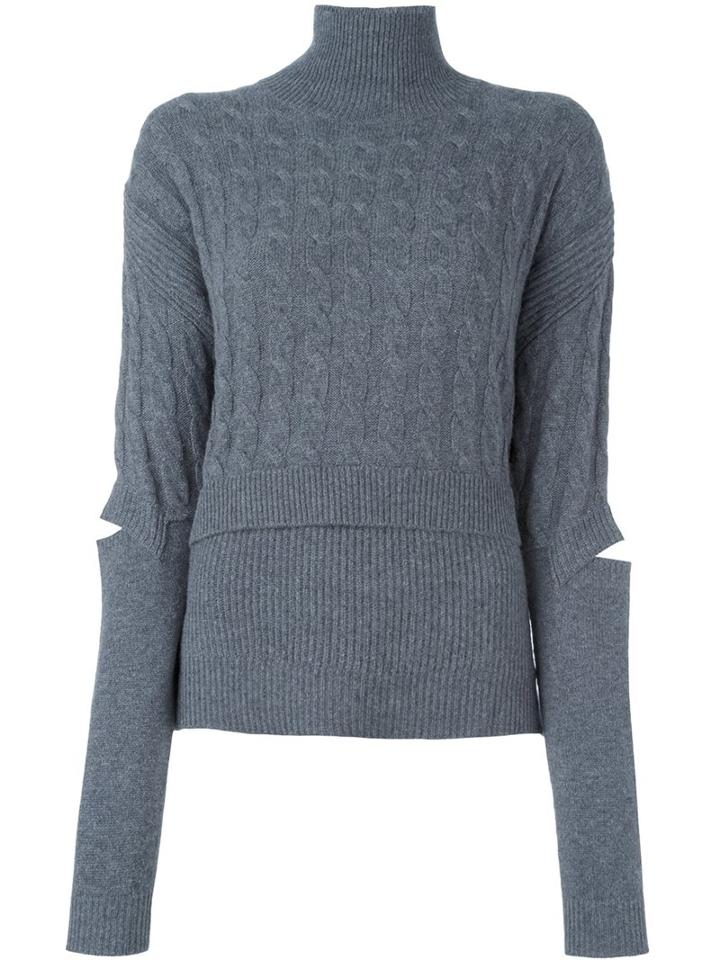 Dorothee Schumacher Turtle Neck Jumper, Women's, Size: 4, Grey, Cashmere