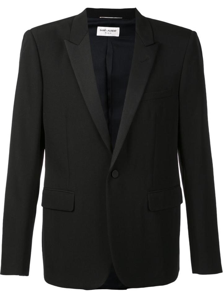 Saint Laurent 'iconic Le Smoking' Jacket, Men's, Size: 52, Black, Virgin Wool