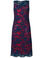 Pinko Floral Lace Midi Dress - Blue