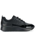 Geox Woven Lace-up Sneakers - Black