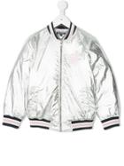 Tommy Hilfiger Junior - Aluminium Style Bomber Jacket - Kids - Polyamide/polyester/polyurethane - 4 Yrs, Grey