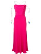 Anna October Spaghetti Straps Long Dress - Pink