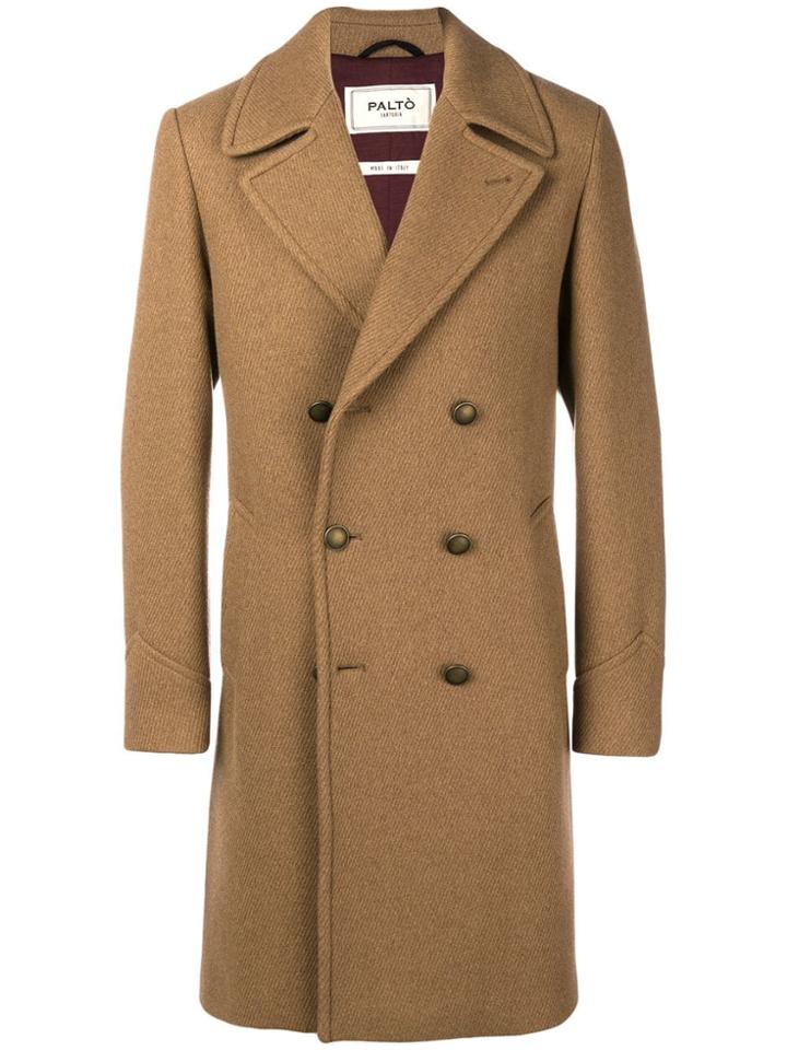 Paltò Classic Double-breasted Coat - Neutrals