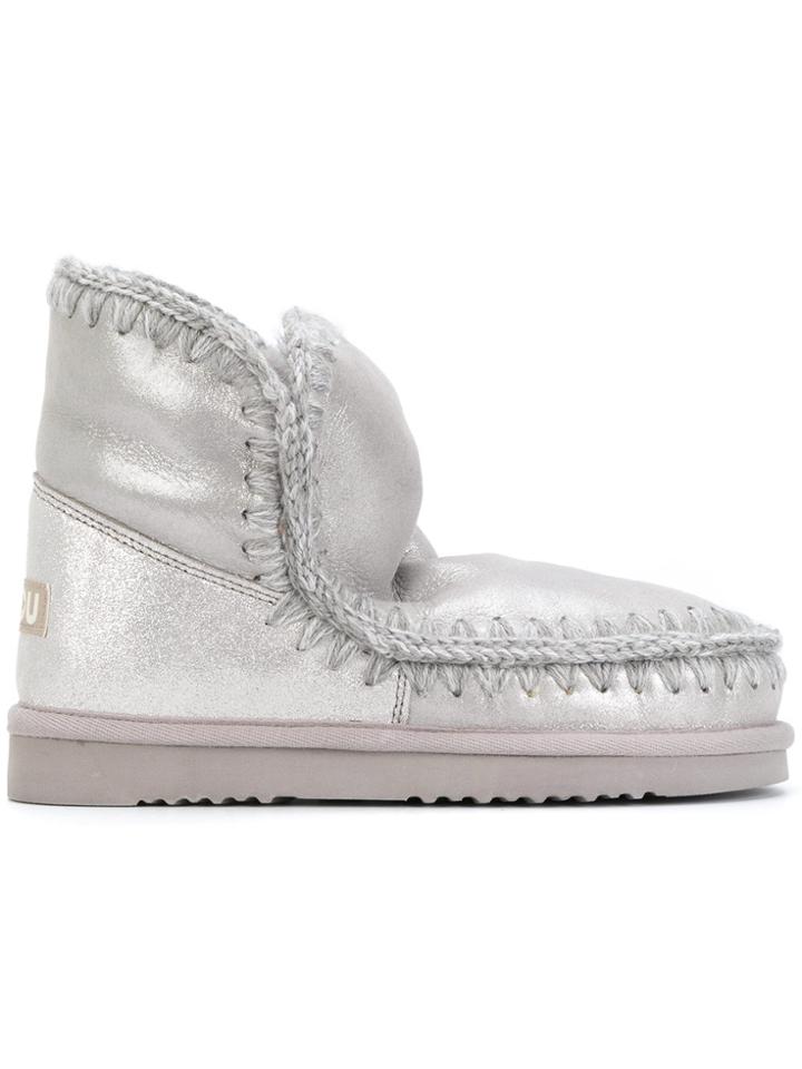 Mou Stitched Eskimo Boots - Grey