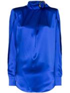 Matériel Tie Neck Blouse - Blue