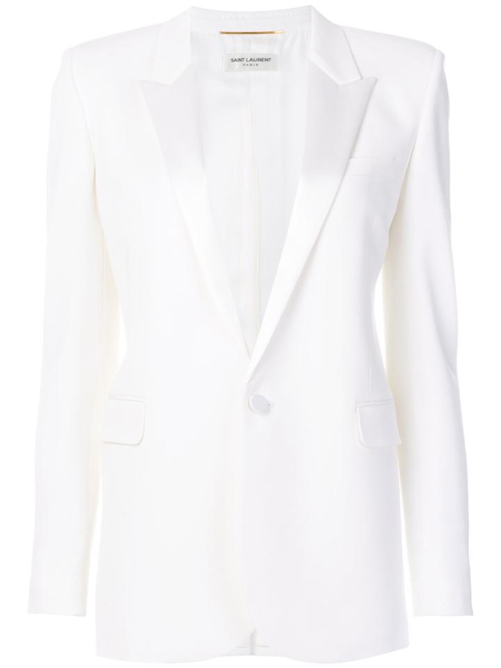 Saint Laurent Fitted Jacket - White