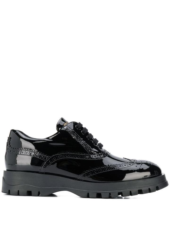 Prada Brogue Shoes - Black