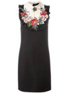 Gucci Embroidered Dress, Women's, Size: 44, Black, Silk/acetate/metal (other)