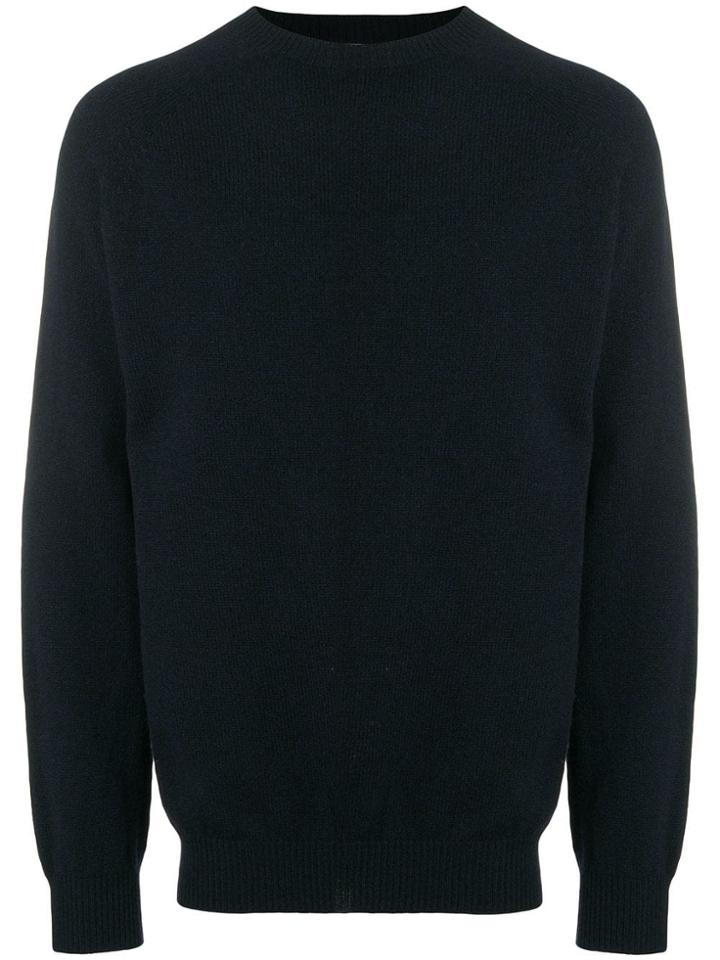 Sunspel Crewneck Sweater - Blue
