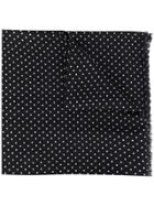 Tom Ford Frayed Polka Dots Scarf - Black