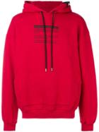 Mauna Kea Logo Print Hoodie - Red