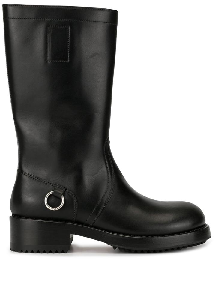 Raf Simons Stitching Detail Boots - Black
