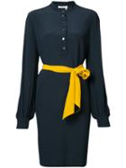 Lanvin Kimono Effect Shirt Dress, Women's, Size: 44, Blue, Silk