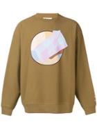 Acne Studios Printed And Appliqued Sweatshirt - Green