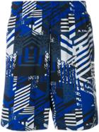 Ea7 Emporio Armani Printed Bermuda Shorts - Blue