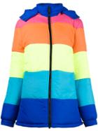 Mira Mikati In The Middle Of Nowhere Stripe Puffer Coat - Multicolour