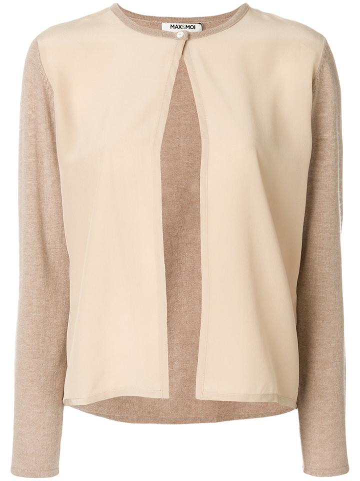 Max & Moi Classic Button Cardigan - Nude & Neutrals
