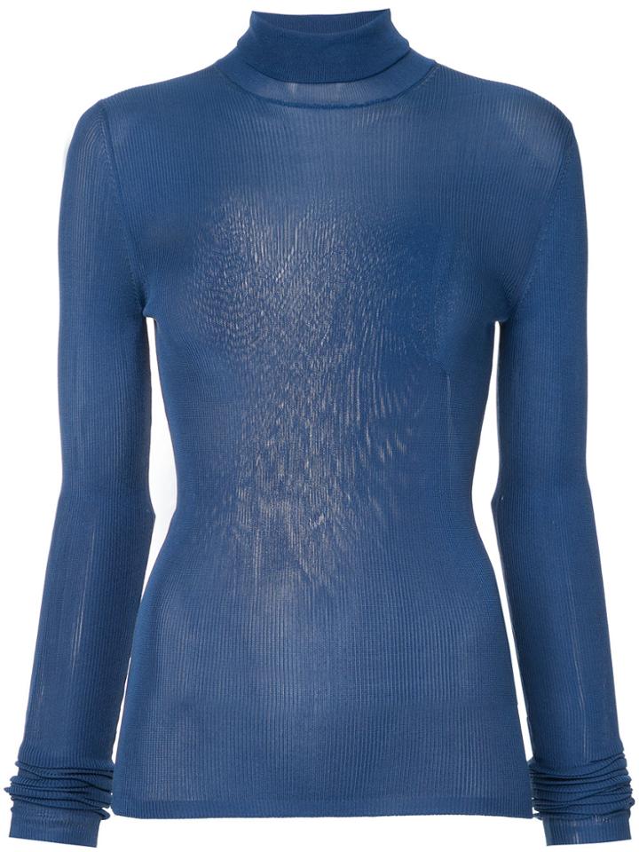 Calvin Klein 205w39nyc Roll Neck Knitted Top - Blue