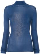Calvin Klein 205w39nyc Roll Neck Knitted Top - Blue