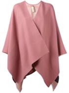 Burberry Knitted Cape Coat, Women's, Pink/purple, Merino