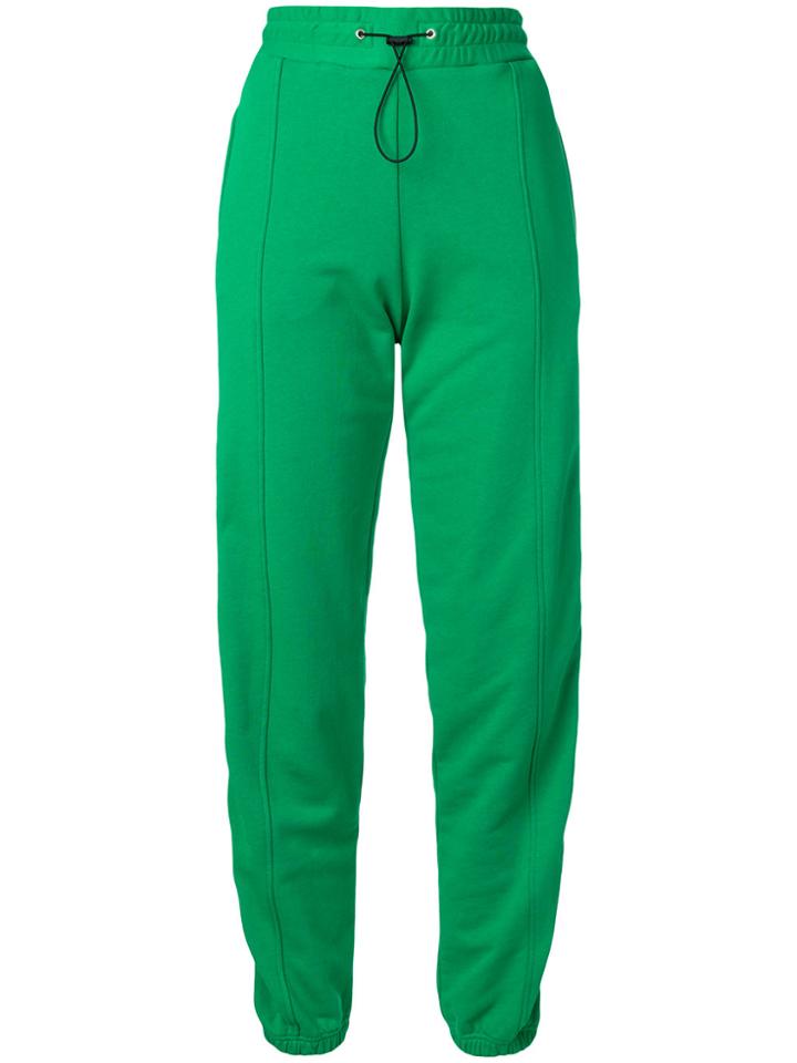 Msgm Brand Stripe Track Trousers - Green