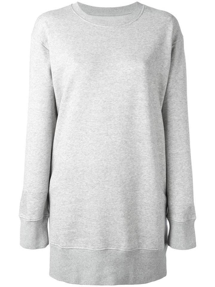 Strap Detail Sweatshirt, Women's, Size: Medium, Grey, Cotton/spandex/elastane, Mm6 Maison Margiela