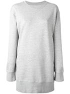 Strap Detail Sweatshirt, Women's, Size: Medium, Grey, Cotton/spandex/elastane, Mm6 Maison Margiela