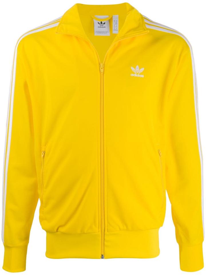 Adidas Contrast Logo Jacket - Yellow