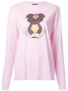 G.v.g.v. Cartoon Print Longsleeved T-shirt, Women's, Size: Xs, Pink/purple, Cotton/lyocell