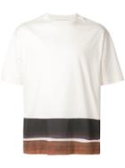 Cerruti 1881 Striped Panels T-shirt - White
