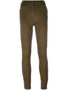 Belstaff 'spinach' Skinny Trousers, Women's, Size: 28, Green, Cotton/modal/polyurethane