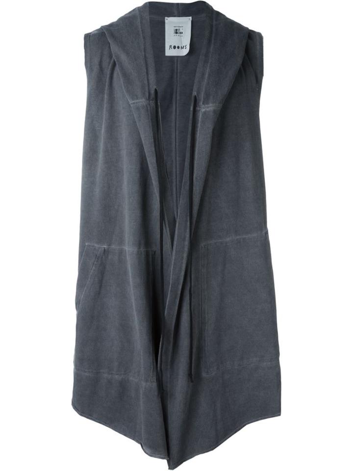 Lost & Found Rooms Oversized Sleeveless Hoodie, Men's, Size: L, Grey, Cotton