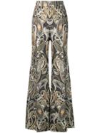 Chloé Paisley Print Flared Trousers - Blue