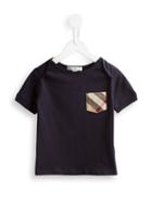 Burberry Kids - Check Pocket T-shirt - Kids - Cotton - 18 Mth, Blue
